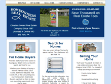 Tablet Screenshot of homeowners-realestate.com